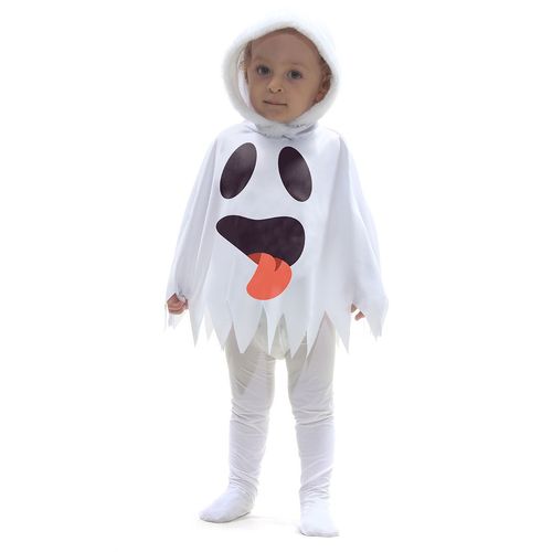 Fantasia Poncho Fantasma Bebê com Capuz - Halloween