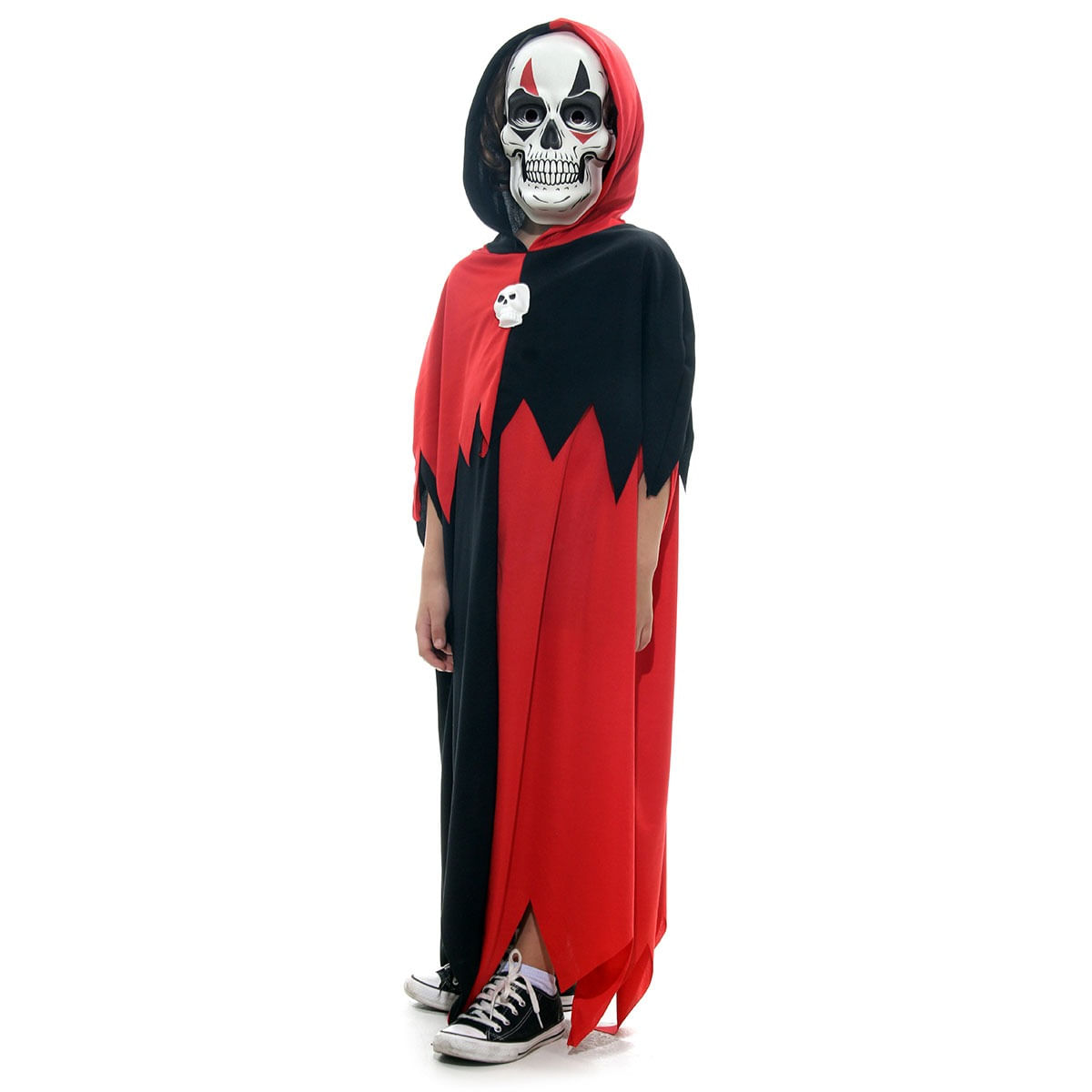 Fantasia Halloween Infantil Vermelho E Preto