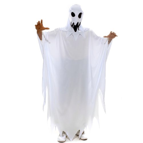Fantasia Fantasma Túnica Adulto com Capuz - Halloween