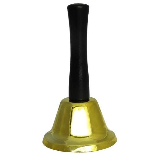 Sino de Natal Dourado com Alça Preta