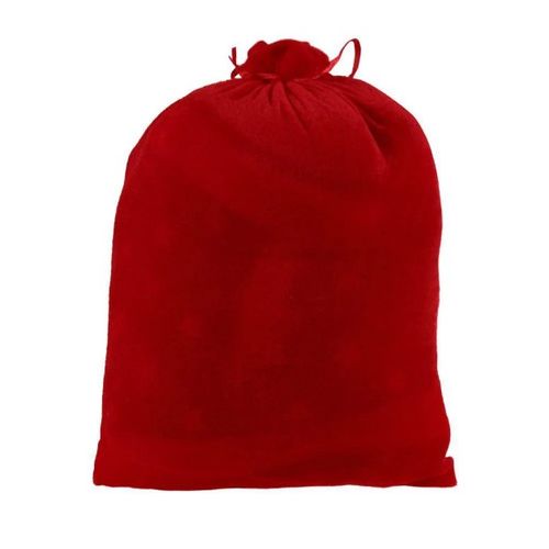 Saco Vermelho de Veludo Papai Noel - Acessório Natalino