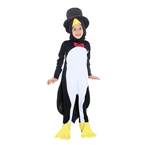 Fantasia Pinguim Infantil com Capuz e Cartola