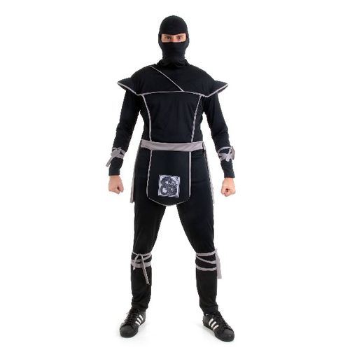 Fantasia Ninja Cinza Adulto - Carnaval