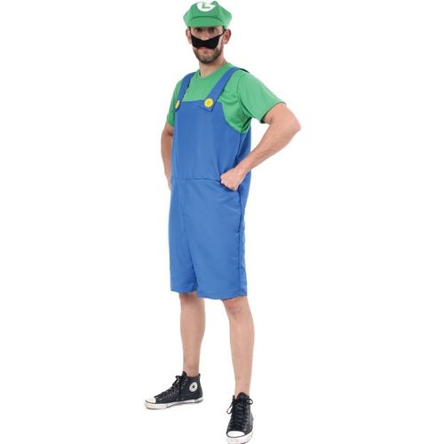 Fantasia Luigi Adulto Verão - Super Mario