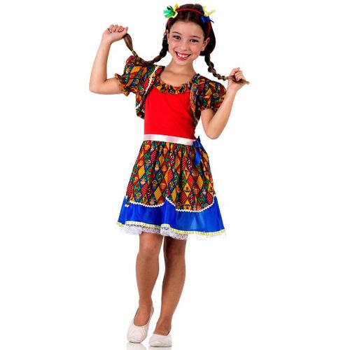 Fantasia Caipira c/ Bolero Vermelho