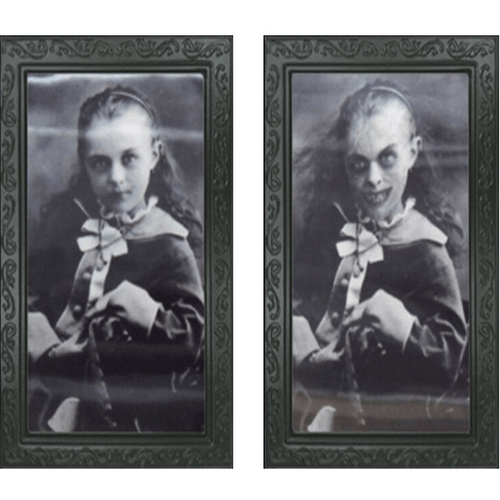 Quadro 3D Halloween - Menina c/ Tiara