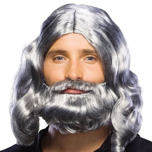 Peruca e Barba Biblíca Grisalha