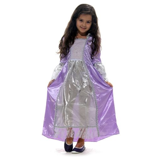 Fantasia Princesa Lilás Vestido Infantil