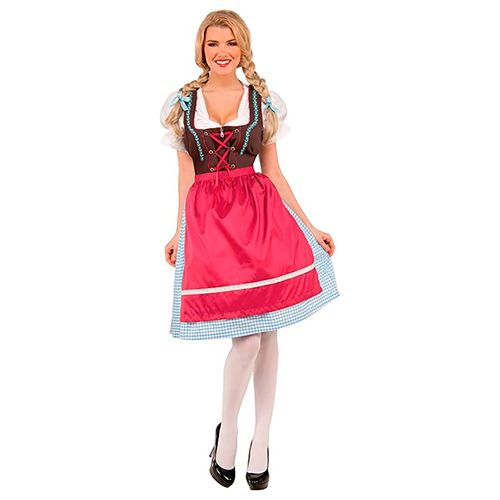 Fantasia Alemã Vestido Oktoberfest Adulto com Avental