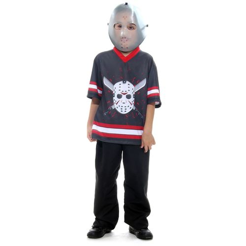 Fantasia Jason Camiseta Infantil com Máscara - Halloween