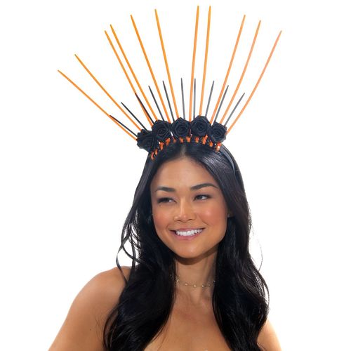 Tiara Halloween Laranja / Preto