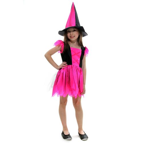 Fantasia Bruxa Encantada Basic com Chapéu - Halloween