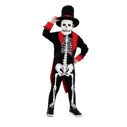 Fantasia Esqueleto Infantil com Cartola - Halloween