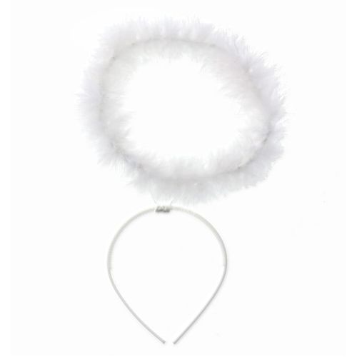 Tiara de Anjo Branca Simples