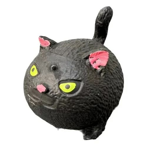 Gato de Borracha para apertar - Preto