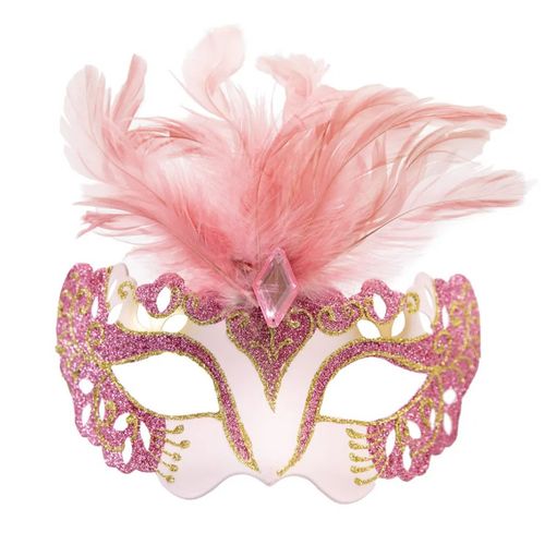 Máscara Veneziana Milão Rosa