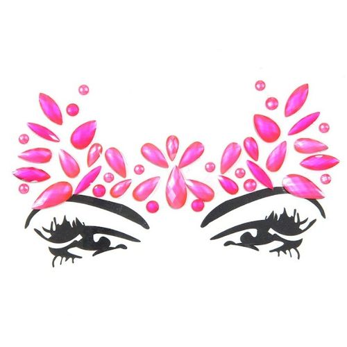 Adesivo Facial Pedras Neon - Pink - Sortidos