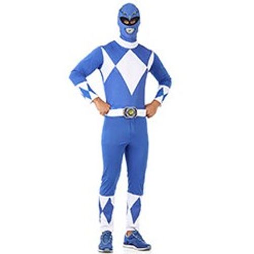 Fantasia Power Ranger Azul Adulto – Ação e Aventura