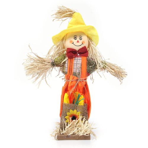 Espantalho Menino na Base 37 cm para Decoração de Festa Junina