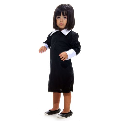 Fantasia Vandinha Família Addams Vestido Bebê - Halloween