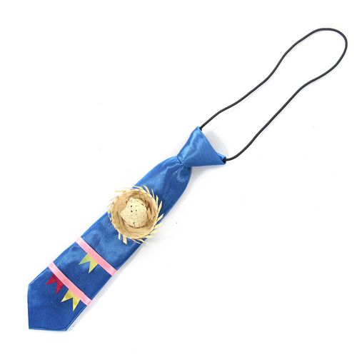 Gravata Junina Decorada 26 cm Azul Infantil - Festa Junina