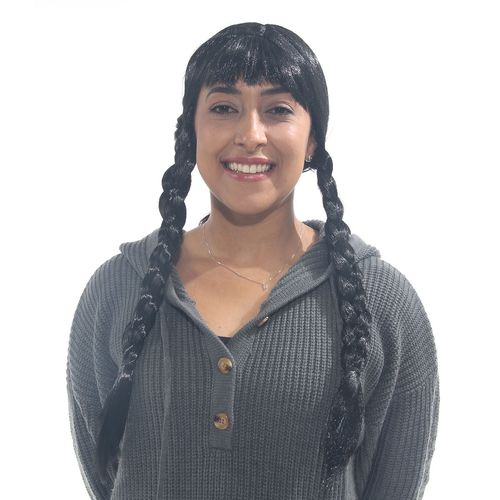 Peruca Vandinha Família Addams - Halloween