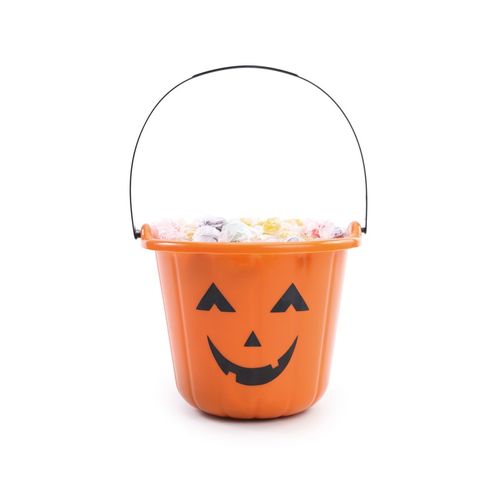 Baldinho com alça  Abóbora Laranja para Halloween