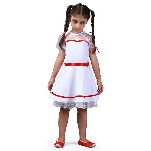 Fantasia Annabelle Infantil Feminino Boneca Do Mal Halloween