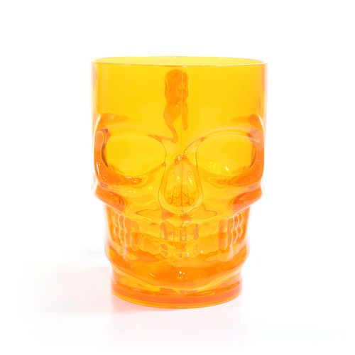 Caneca De Caveira Laranja Halloween Abrakadabra Fantasias