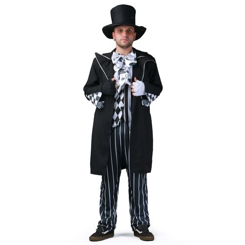 Fantasia  Luxo  Chapeleiro Maluco Adulto Com Macacão Halloween