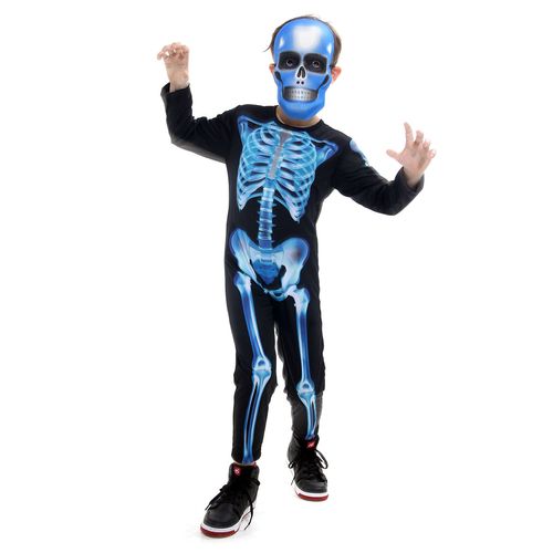 Fantasia Raio X Esqueleto Infantil Halloween Abrakadabra