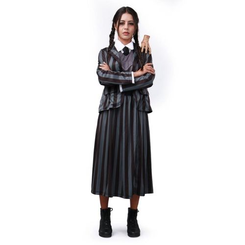 Fantasia Wanda Uniforme Cinza Adulto Halloween Abrakadabra