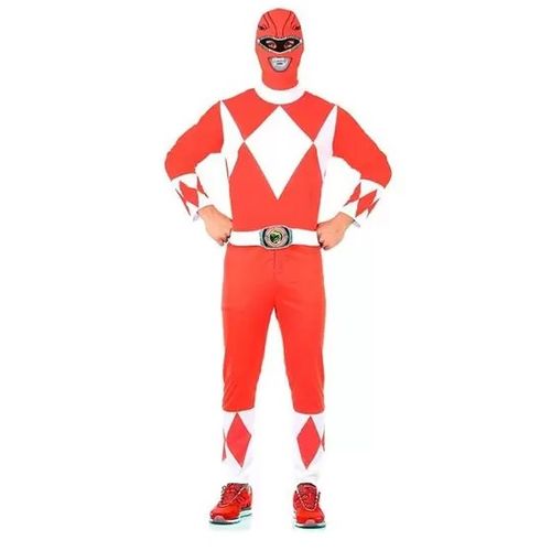Fantasia Power Rangers Mighty Morphin Vermelho - Adulto