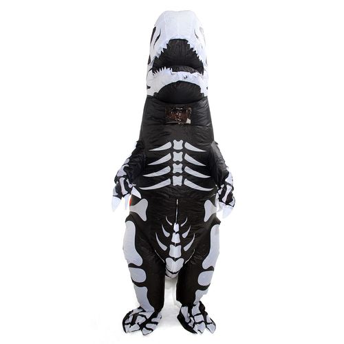 Fantasia Esqueleto Dinossauro Inflável Adulto Halloween