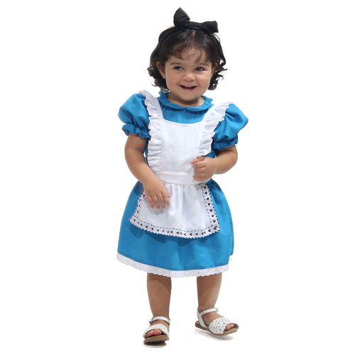 Fantasia Alice no Pais das Maravilhas Bebê com Avental