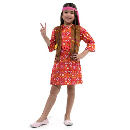 Fantasia Hippie Feminino Infantil - Hippies