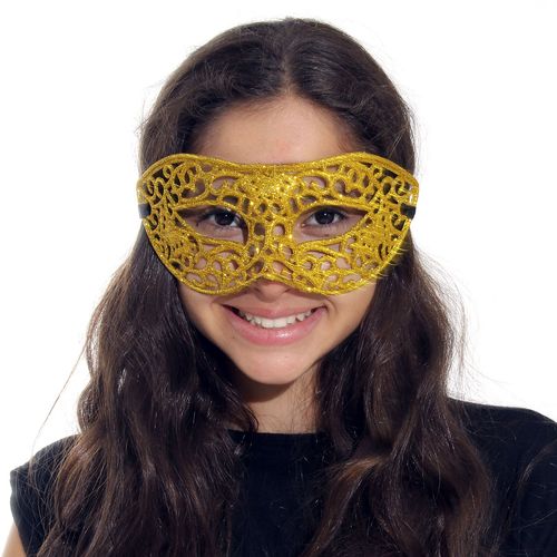 Máscaras detalhadas com glitter acessórios para fantasias