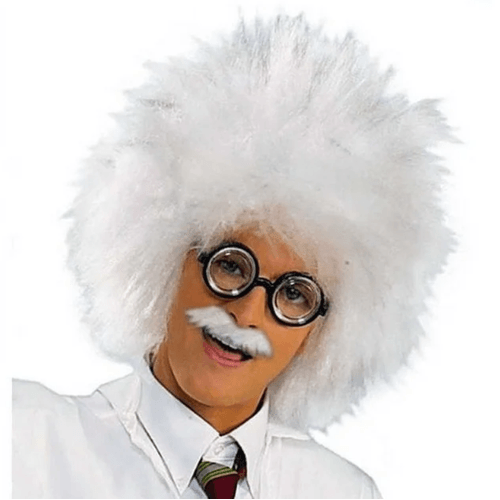 Peruca Cientista Maluco Cosplay Abrakadabra