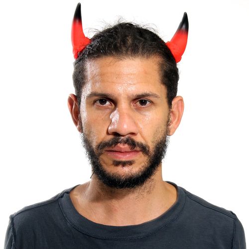 Chifre De Diabo Vermelho Acessório Para Fantasia Abrakadabra