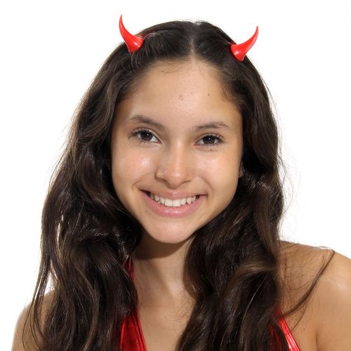 Presilha Chifre Vermelho Acessório Halloween