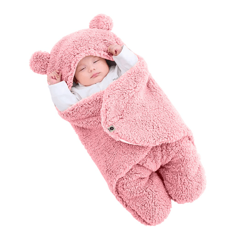 Saco de Dormir Para Bebê Mantinha Rosa de Ursinha