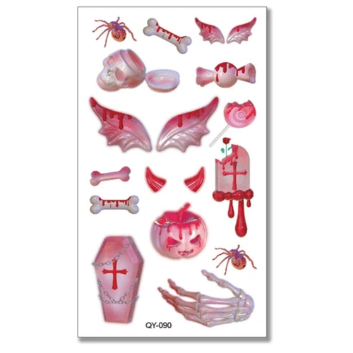 Tatuagens de Halloween Temporárias Designs Assustadores