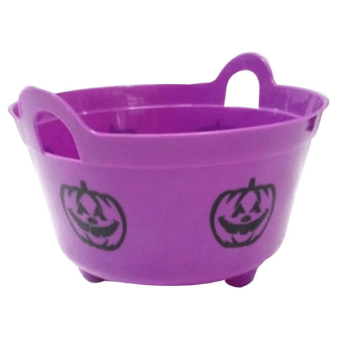 Balde Halloween Roxo para Doces e Decoração