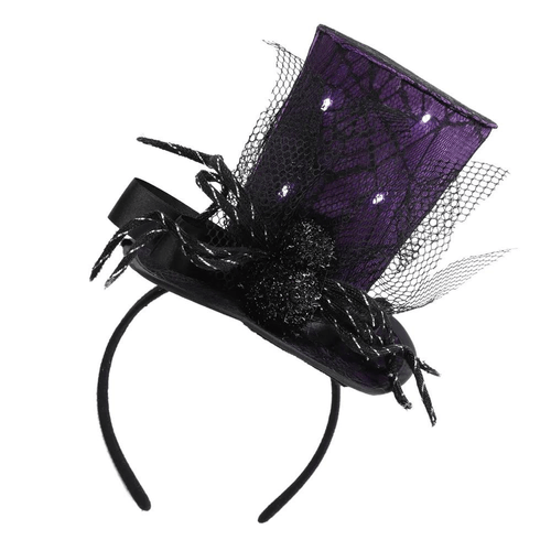 Tiara Chapéu Roxo com Luz  Acessório de Halloween