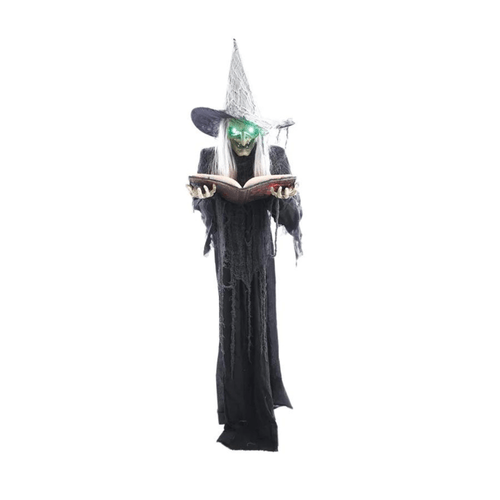 Bruxa com Livro Para Decoração e Efeitos de Halloween