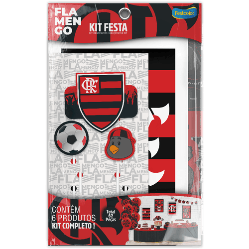 Kit Festa Completo Flamengo 62 Peças Decoração