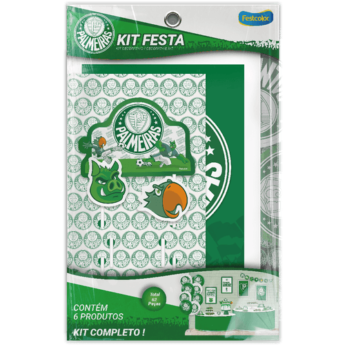 Kit Festa Palmeiras 62 Peças  Decoração Oficial