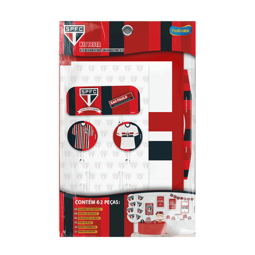 Kit Festa São Paulo FC 62 Peças Completo