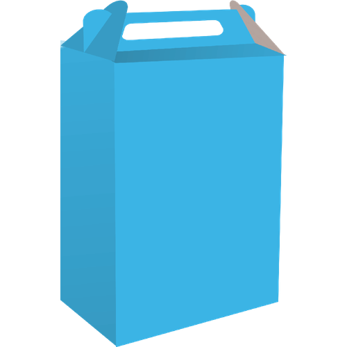 Caixa Surpresa Azul Claro Lembrancinhas de Festas 06 Unid