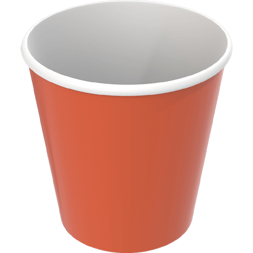 Copo 200ml de Papel Laranja para Festas  8 Unid.